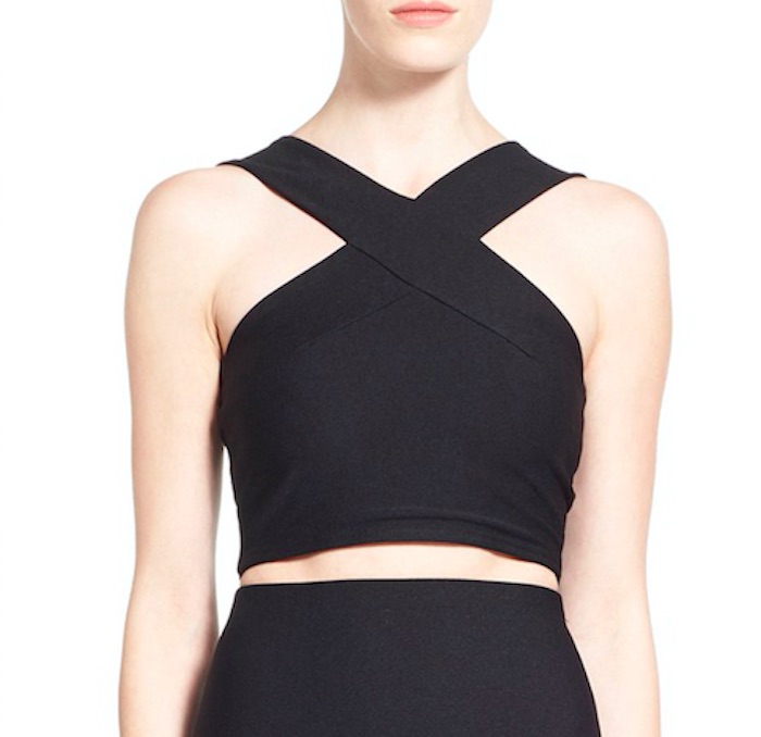 MISSGUIDED Cross Strap Crop Top